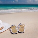 beach and slippers